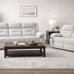 New 3+2 Beige Fabric Recliner With Hidden Cupholders