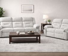 New 3+2 Beige Recliner Sofa With Hidden Cupholders