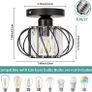 HOME Modern Crystal Ceiling Light Fixture- Industrial Mini Semi Flush Mount Ceiling Lighting LED Crystal Chandeliers Fitting for Kitchen Hallway Dining Rooms Living Room (FREE SHIPPING) Image 4