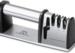 Knife Sharpener 4 in 1 Knife Sharpening, 4 Stage Manual Knife Sharperener Scissor Sharpener with Non-slip Base for Sharpening Kitchen Knives, Scissors, Knife Steel