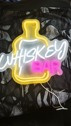 LED Neon  Whiskey Bar Wall Sign USB Powered Decorative Light  USB Powered