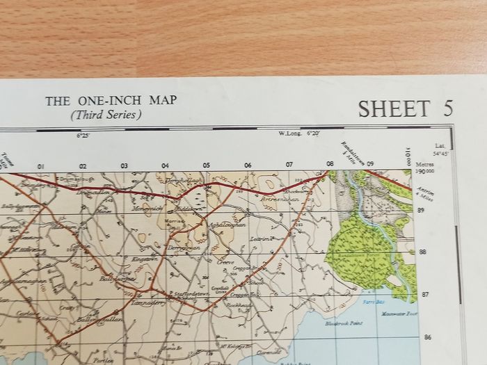 Vintage Ordnance Survey maps of Northern Ireland set of 9 maps