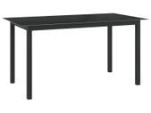 Garden Table Anthracite 150x90x74 cm Aluminium and Glass