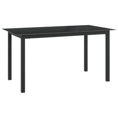 Garden Table Anthracite 150x90x74 cm Aluminium and Glass