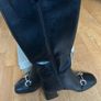 Women's Black Long Boots Size 6 Image 3
