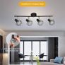 NEW SALE | 4 Way Ceiling Light Fixture Rotatable Retro Spotlight Fitting E14 Base Angle Adjustable with Black Metal Cage Flush Mount for Bedroom Living Room Hallway Image 8