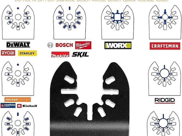 NEW SALE 24PCS Multi Tool Blade Universal Wood Metal Oscillating Multitool Quick Release Saw Blades Fit Fein Multimaster, Ryobi, Milwaukee, Bosch, Dremel, Dewalt, Rockwell, Makita