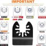 NEW SALE 24PCS Multi Tool Blade Universal Wood Metal Oscillating Multitool Quick Release Saw Blades Fit Fein Multimaster, Ryobi, Milwaukee, Bosch, Dremel, Dewalt, Rockwell, Makita Image 2