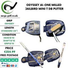 Odyssey Ai-One Milled Jailbird Mini T DB Putter / 34''