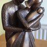Happy Family Statue, 23 CM, Three Family Parents With New Born Baby Statue, Bonded Bronze, Couple With Baby, Family Gift, Anniversary, Gift. Image 2