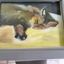 Lovely Oil On Canave Framed Picture Of Cat Signed Paul Downer. Image 9