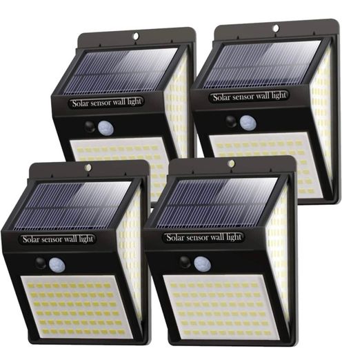 140LED Solar Security Lights Outdoor, Litogo Solar Motion Sensor Lights 270 Degree Wide Angle Waterproof Solar Powered Durable Wall Lights Outside 3 Modes for Garden Fence Door Yard Garage Pathway Pack Of 4(FREE POSTAGE)