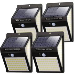 140LED Solar Security Lights Outdoor, Litogo Solar Motion Sensor Lights 270 Degree Wide Angle Waterproof Solar Powered Durable Wall Lights Outside 3 Modes for Garden Fence Door Yard Garage Pathway Pack Of 4(FREE POSTAGE)