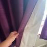 Plum Purple Blackout Lined Curtains 2 Matching Pairs with Pinch Pleats Image 3