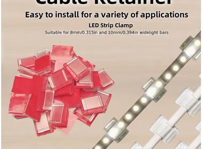 50pcs transparent cable clips for home decoration, car, office