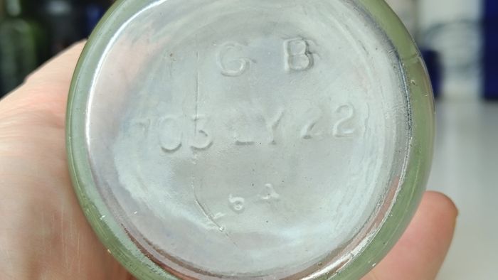 505 - Vintage Clear Glass Cork Top Collectible Decorative Cobh Milk Producers Bottle