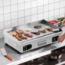 Commercial Electric Griddle, 4400W Countertop Half-Flat Top Grill, 122F-572F Adjustable Temp, 28.74x15.75x0.39in Stainless Steel Image 6