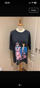 Savida grey pink  cotton top - NWOT - size 14