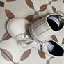 Lacoste kids white leather look shoes size 3 35.5 Image 4