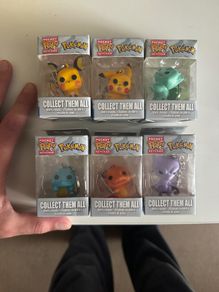 pokemon pop keyring x6