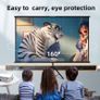 Projector Screen with Stand,Lejiada100 inch Indoor Outdoor Projection Screen, Portable 16:9 4K HD Movie Screen with Carry Bag Wrinkle-Free Design Image 2