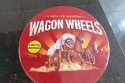 Wagon wheel biscuit tin