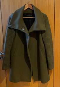 Zara wool blend khaki Coat