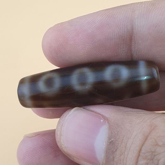 Vintage 5 Eyes Himalayan Tibetan Agate Dzi Bead Amulet