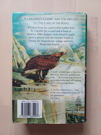 The Hobbit by JRR Tolkien (Fantasy Hardback 2001)