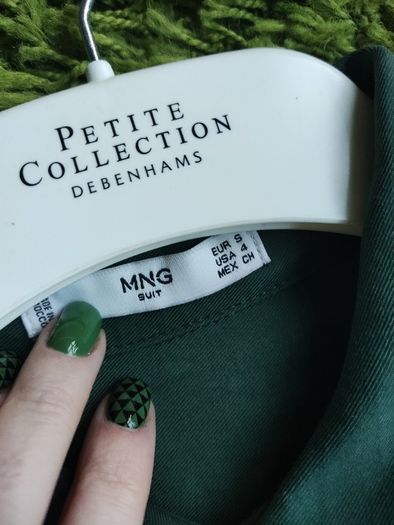 Mango green shirt.Size S