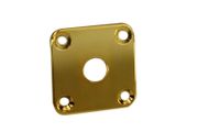 Gibson Style Curved Metal Jack Plate (Chrome/Black/Gold)