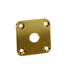 Gibson Style Curved Metal Jack Plate (Chrome/Black/Gold)
