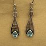 Vintage Sterling Silver & Blue Topaz Kit Heath Drop Earrings Image 3