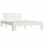 Bed Frame White Solid Pine Wood 120x200 cm Image 2