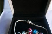 Authentic Pandora Charm Bracelet with 5 Charms Sterling Silver Designer Charm Bead Bracelet 14,5g
