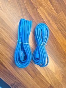 12 x IEC male to female blue cables