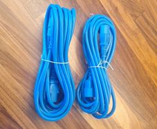 12 x IEC male to female blue cables