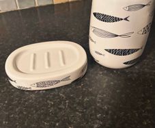 soap dish and tumbler