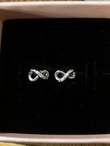 Pandora Sparkling Infinity Stud Earrings-brand new