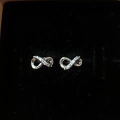 Pandora Sparkling Infinity Stud Earrings-brand new
