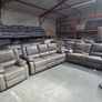 Grey Or Black 3+2+1 Leather All Recliner Sofa Sets Image 2