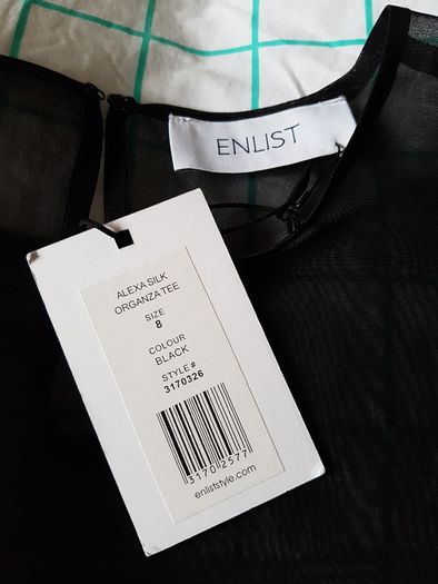 BNWT - Enlist Silk Top UK 8-10