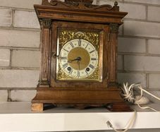 Antique walnut clock