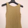 Subtitled Green Tan Beige Crinkle Textured Sleeveless Column Maxi Dress Size XS Image 8