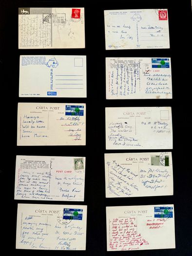 Framed Vintage Irish Postcard Collection