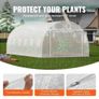 Walk-in Tunnel Greenhouse 19.36x9.68x6.5ft Galvanized Frame PE Cover White Image 6