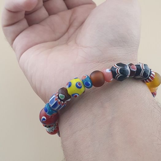 Vintage Venetian Stylr Mix Glass Beads Bracelet