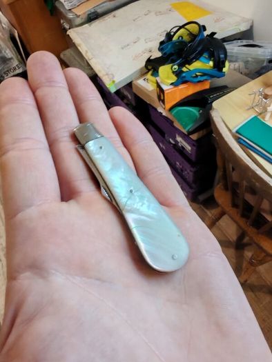 Silver Mother of Pearl Fruit Knife