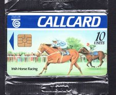 1991 Ireland 10 unit Irish Horse Racing Dame Lane address (Gemplus ORGA Small Logo ) Call Card Mint in Packaging. Telecom Eireann Card Number 1033
