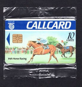 1991 Ireland 10 unit Irish Horse Racing Dame Lane address (Gemplus ORGA Small Logo ) Call Card Mint in Packaging. Telecom Eireann Card Number 1033